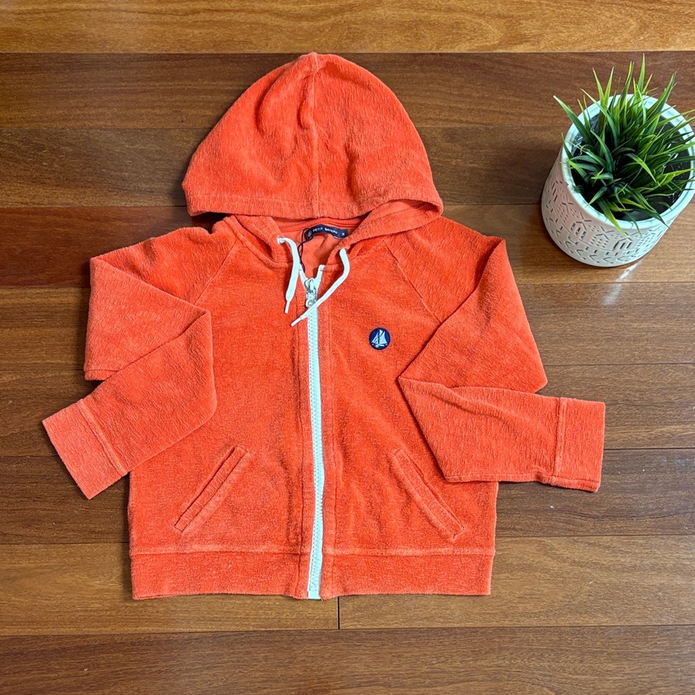 Petit Bateau Orange Kids Hoodie